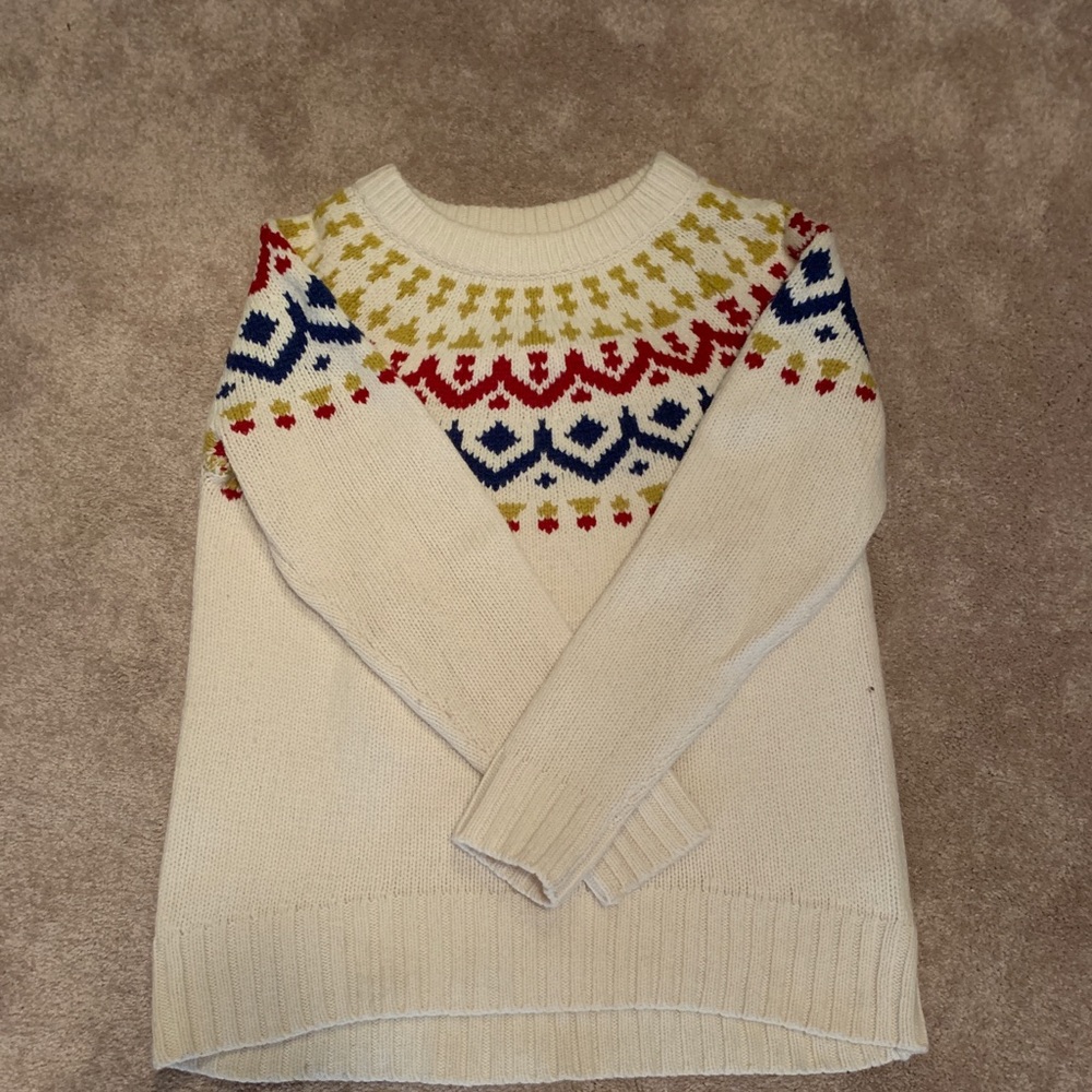 J crew size m fair isle sweater